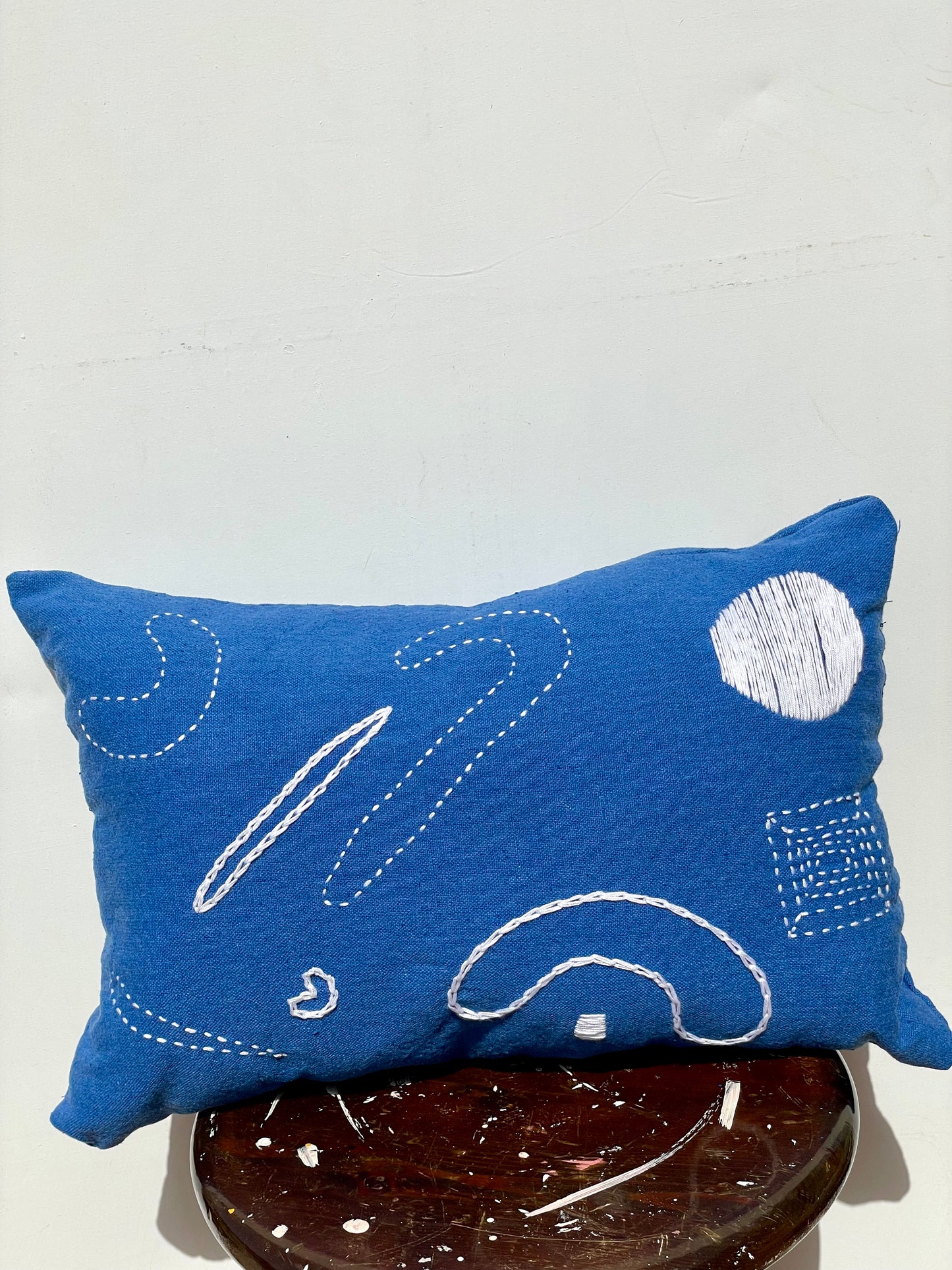 Blue wave cushion