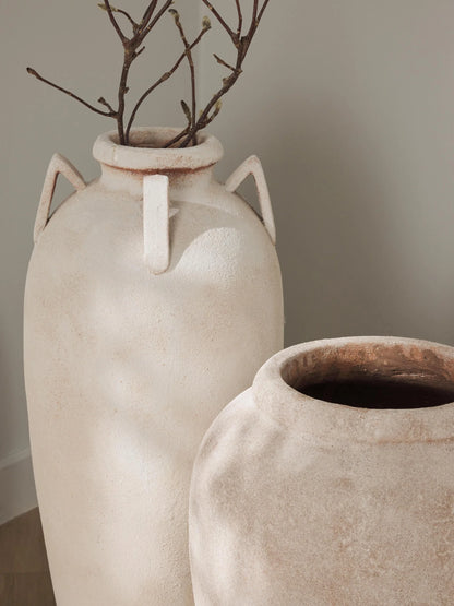Aegean stone hand floor vase
