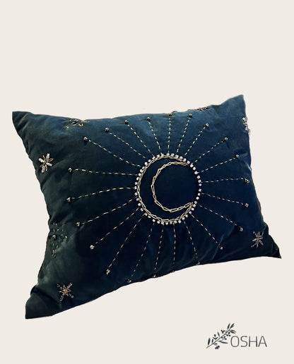 The petrol crescent pillow