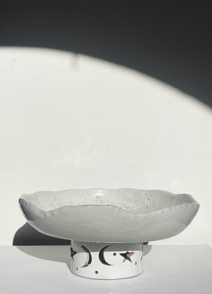 The crescent pedestal bowl.